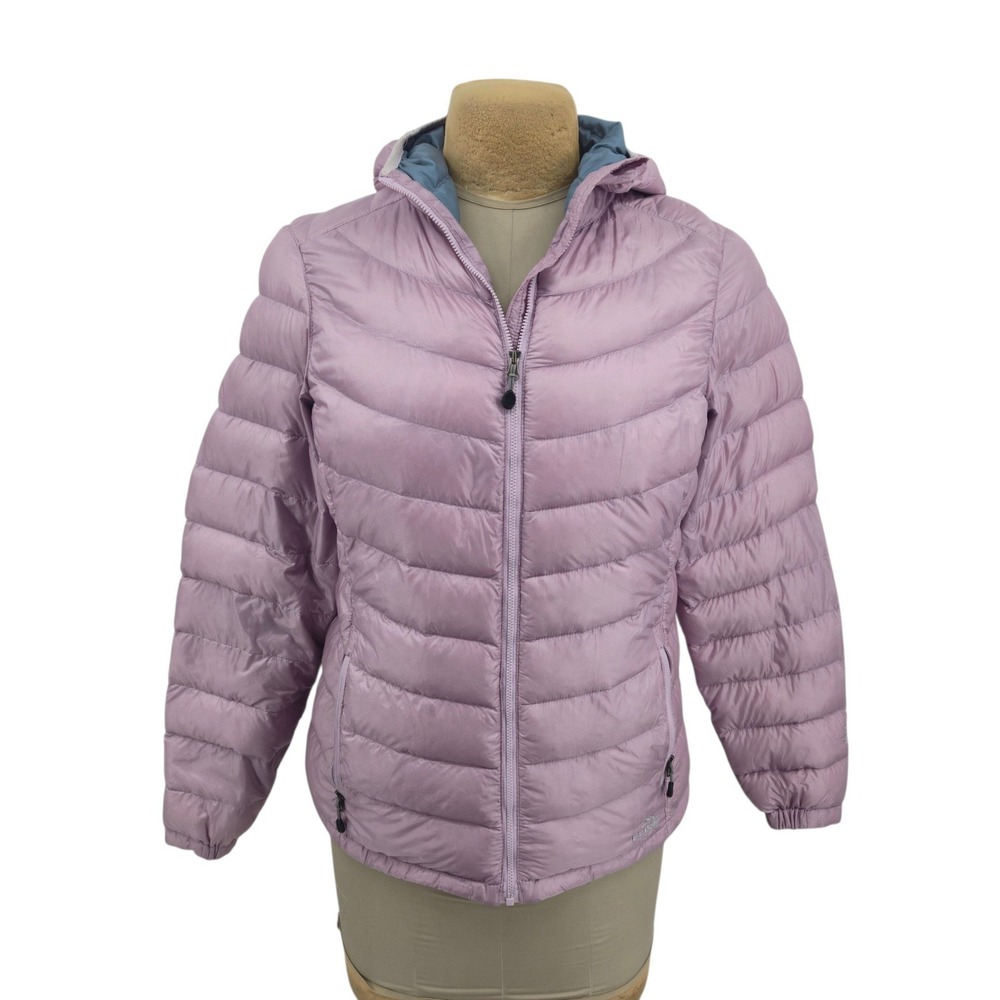 L.L.Bean Goose Down Jacket M Reg Purple Puffer Hooded 850 DownTek Pertex Stow